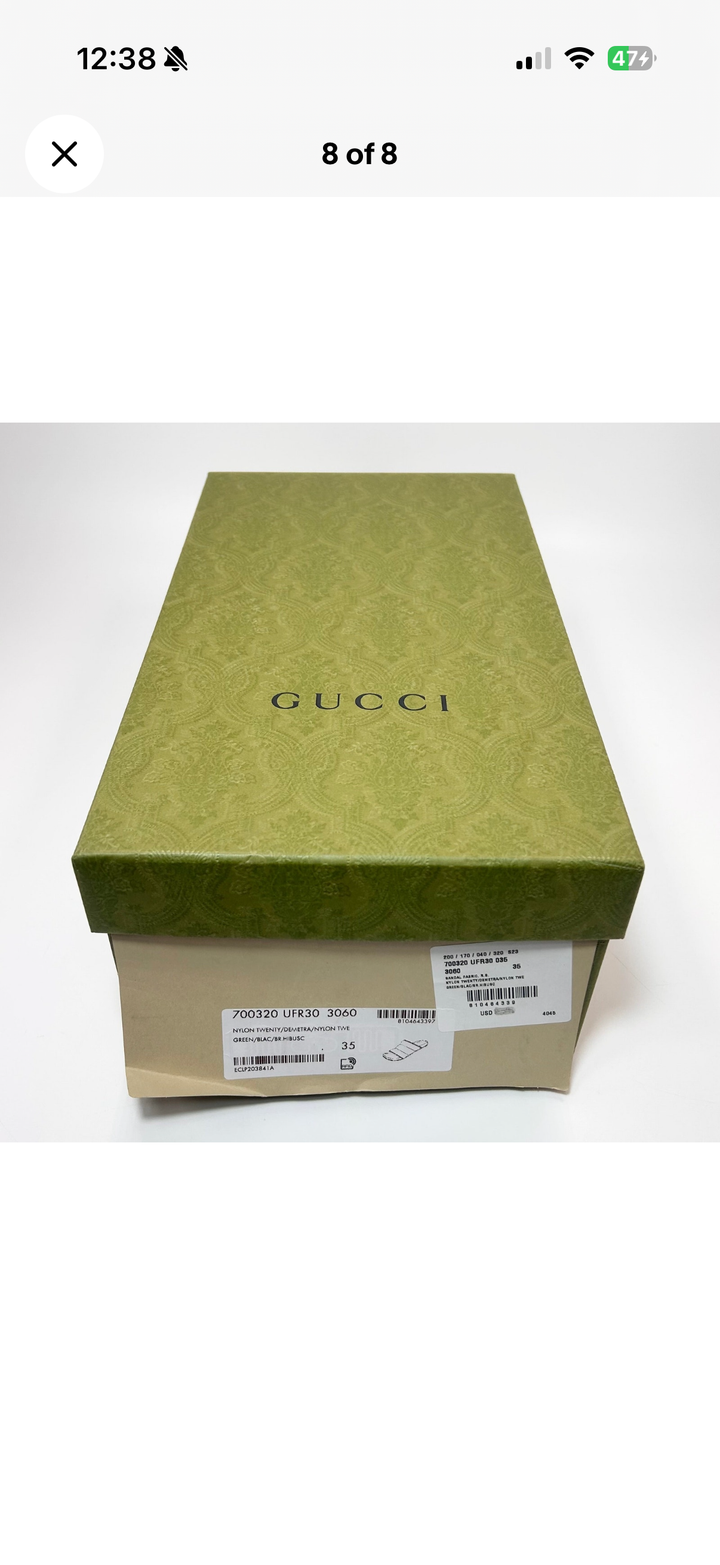 Gucci Padded Nylon Web Slide Sandal  - Women’s 5