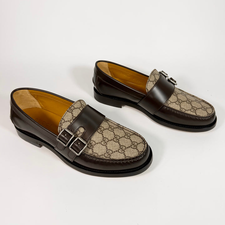 Gucci GG Supreme Leather Buckle Loafer - Men’s 8.5