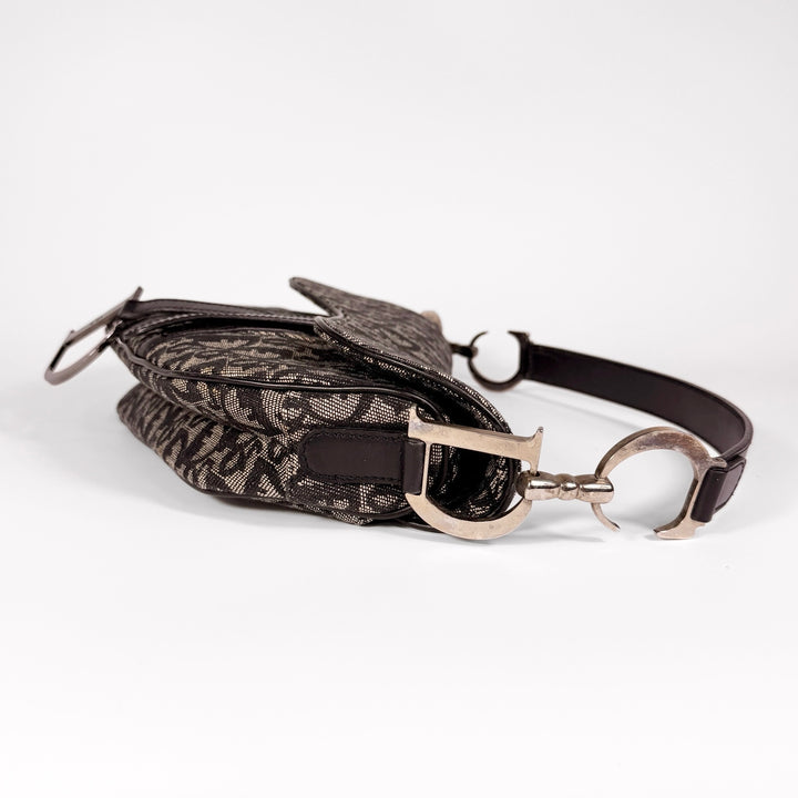 Christian Dior Oblique Canvas Saddle Bag
