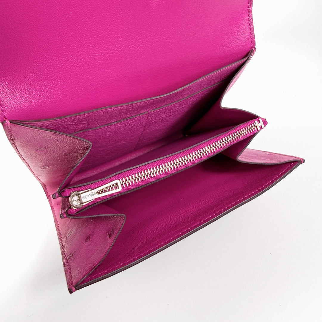 Hermès Fuchsia Ostrich Constance Wallet