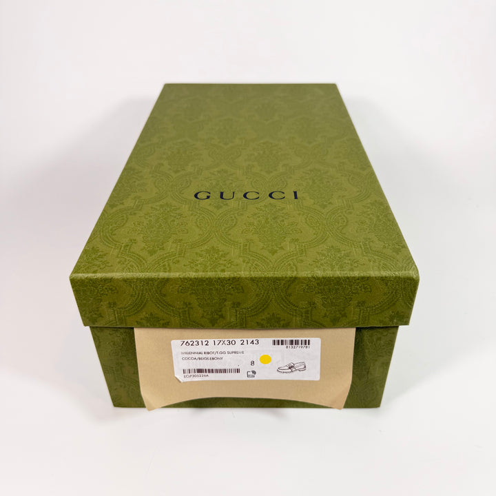 Gucci GG Supreme Leather Buckle Loafer - Men’s 8.5