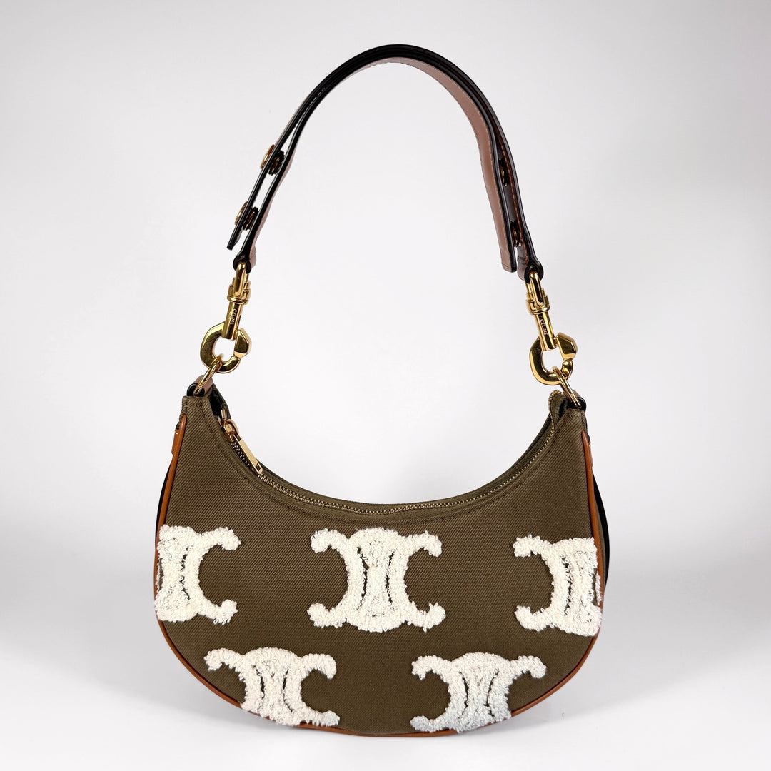Celine Embroidered Triomphe Medium Ava Shoulder Bag