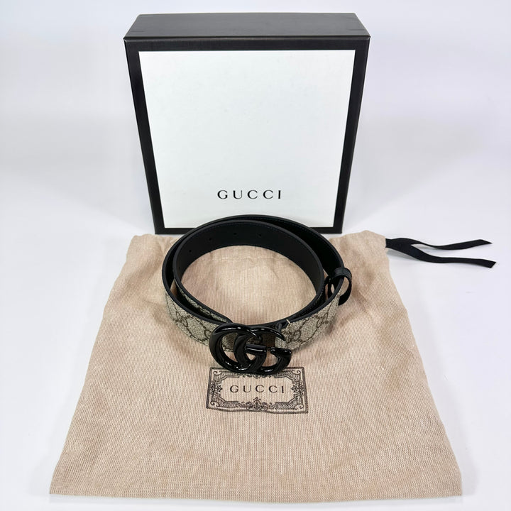 Gucci GG Marmont Monogram Belt Black 75 30