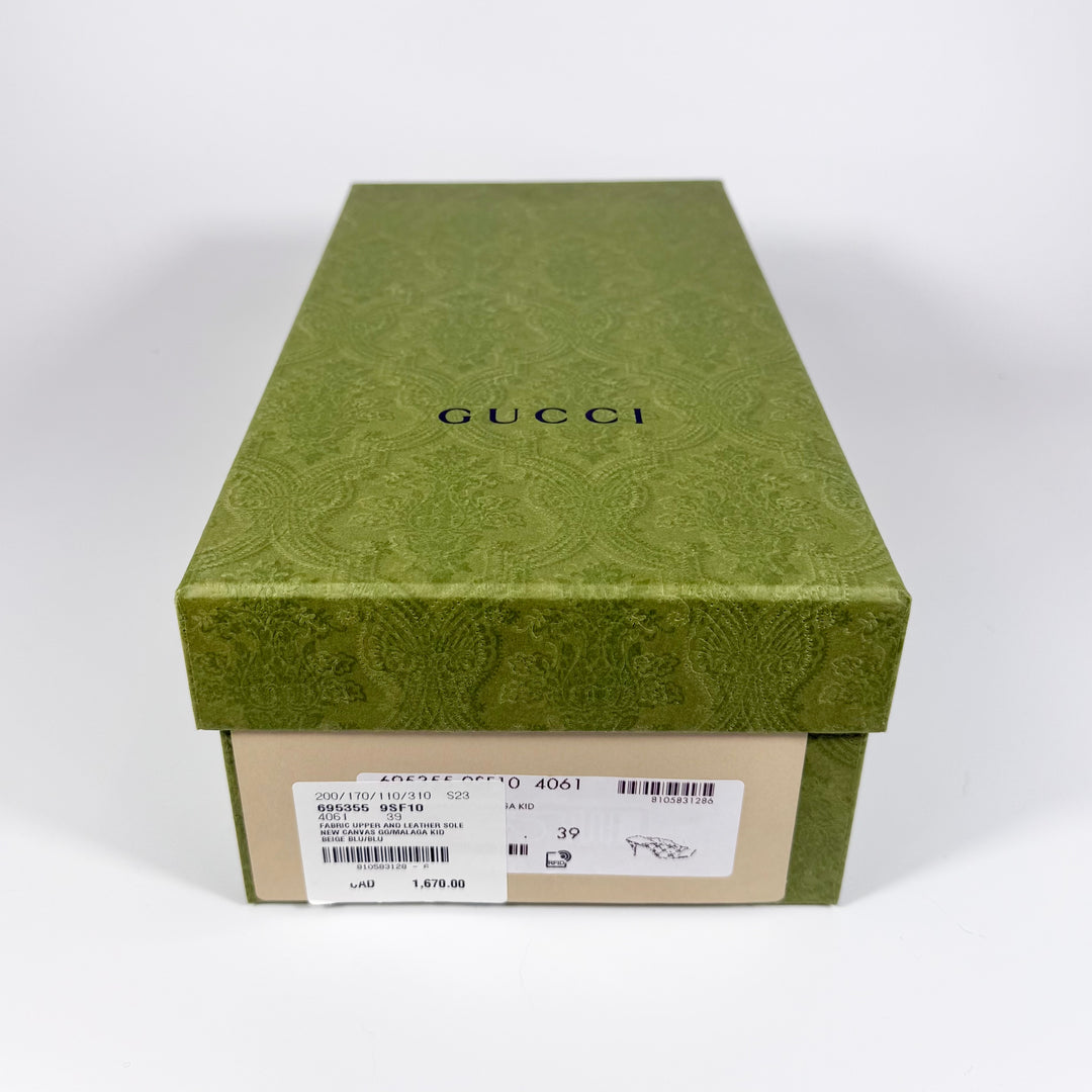 Gucci Tela Retino Kid Crystal GG Heel - Women’s 9