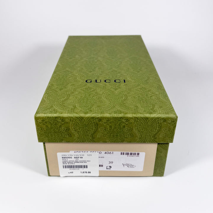 Gucci Tela Retino Kid Crystal GG Heel - Women’s 9