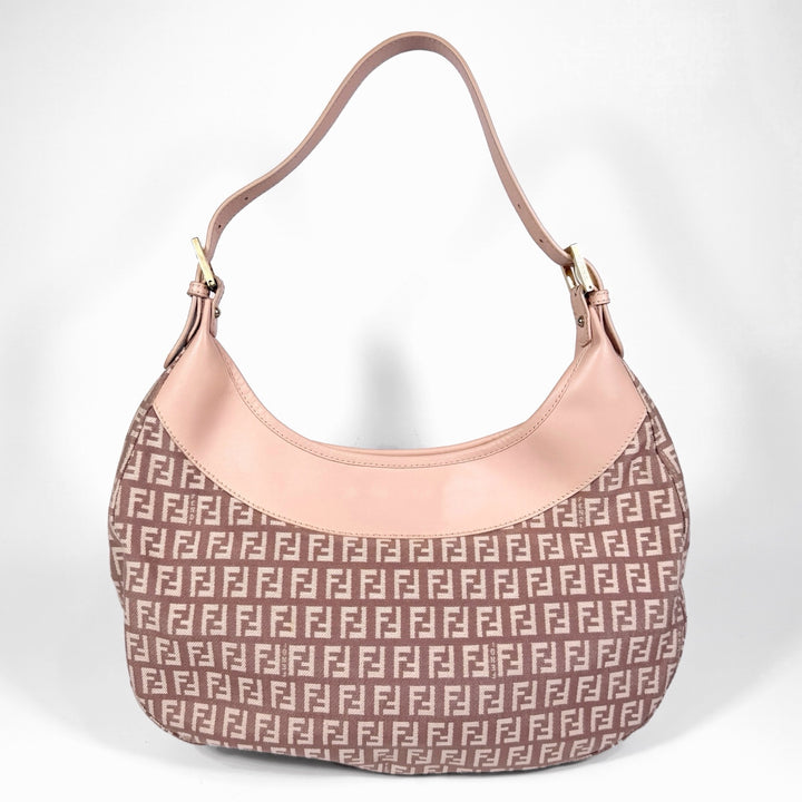 Fendi Zucchino Canvas Hobo Shoulder Bag