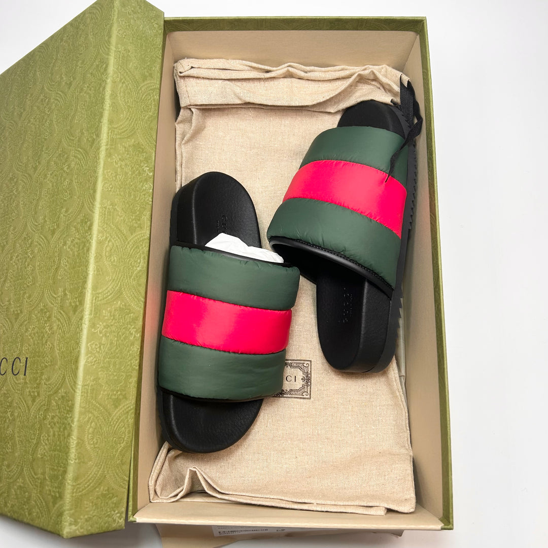 Gucci Padded Nylon Web Slide Sandal - Women’s 5