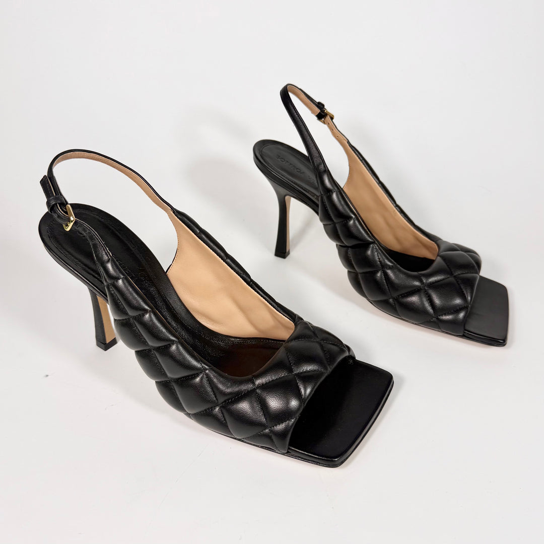 Bottega Veneta Padded Square Toe Slingback Heel - Women’s 8.5