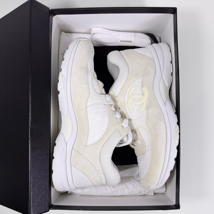 Chanel Suede & Calfskin CC Logo Sneaker - Women’s 9.5