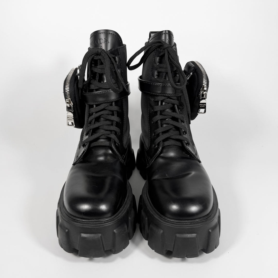 Prada Leather Monolith Combat Boot - Women’s 7.5