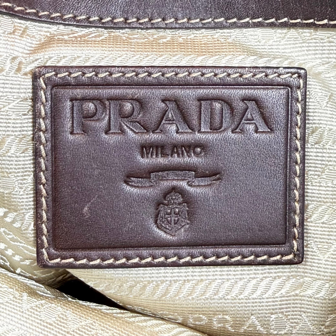 Prada Jacquard Logo Canvas Tote