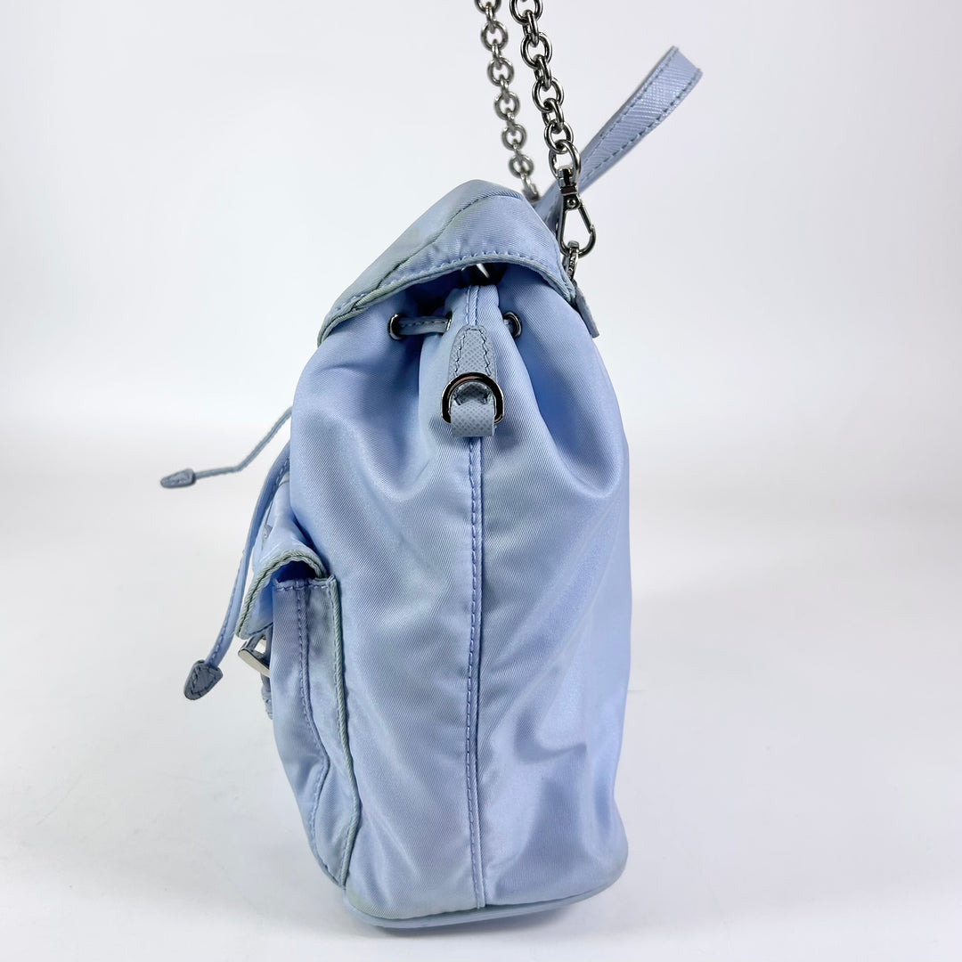 Prada Re-Nylon Mini Backpack Light Blue