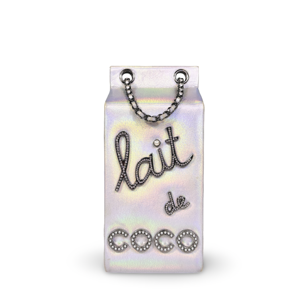 Chanel Iridescent Goatskin Lait De Coco Milk Carton Bag