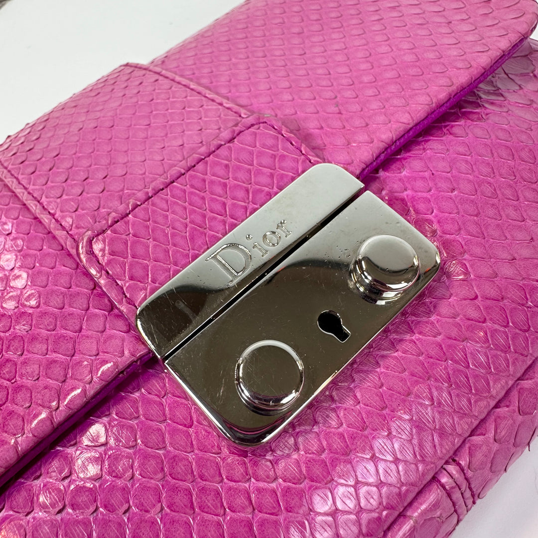 Christian Dior Pink Python Miss Dior Chain Bag