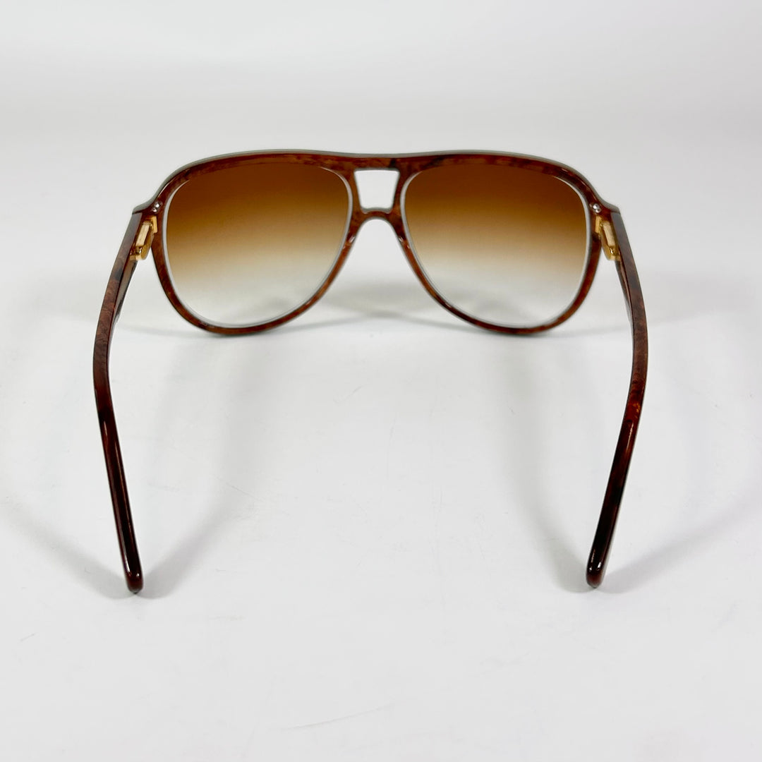 Gucci Brown Aviator Sunglasses GG1044O