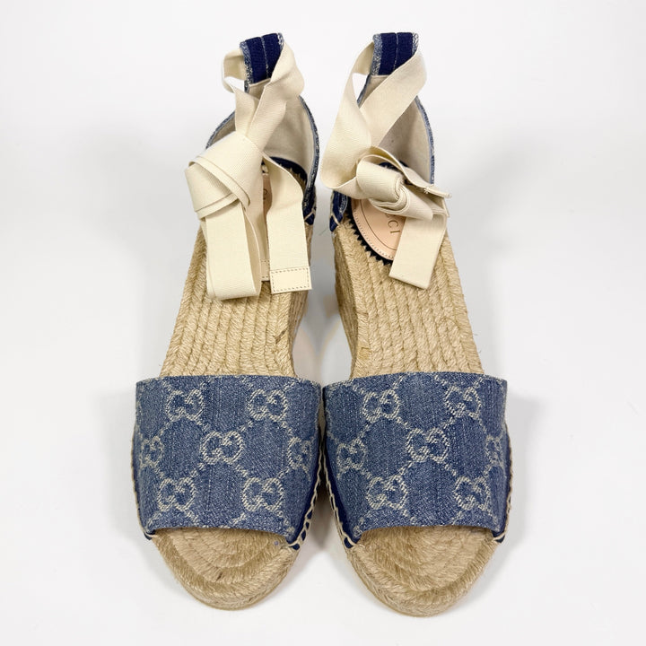 Gucci Pilar Denim Wedge Heel - Women’s 6.5