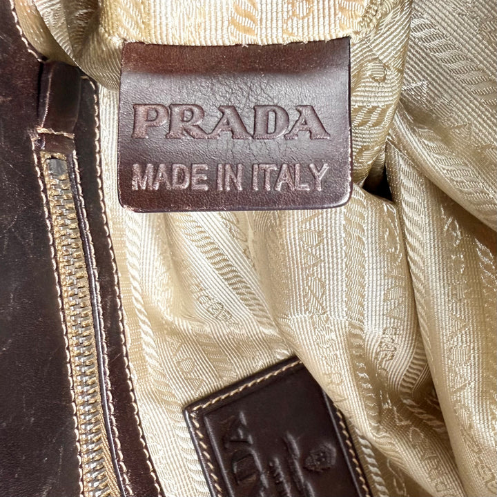 Prada Jacquard Logo Canvas Tote