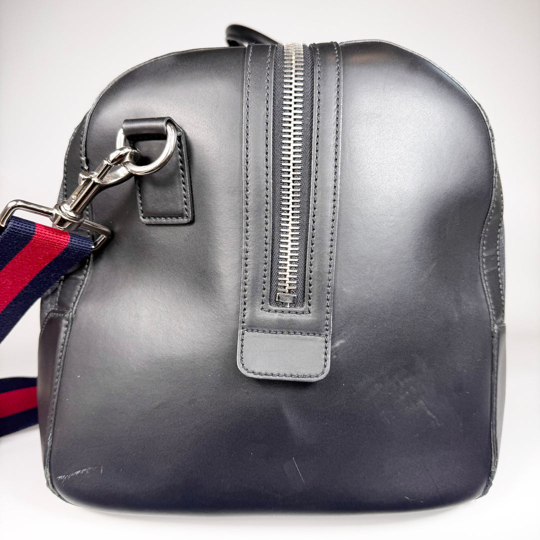 Gucci Black GG Supreme Large Duffle Bag