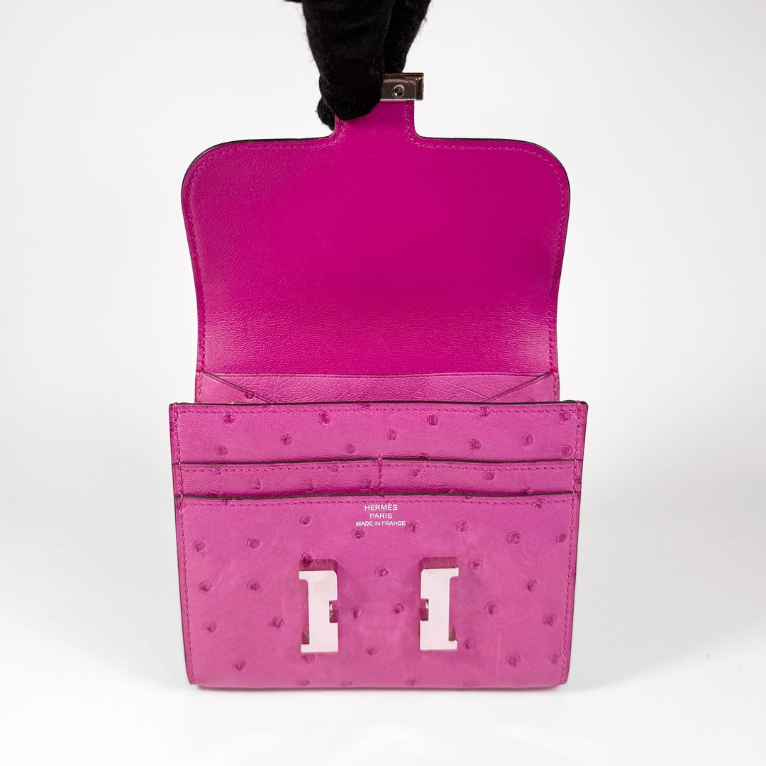 Hermès Fuchsia Ostrich Constance Wallet