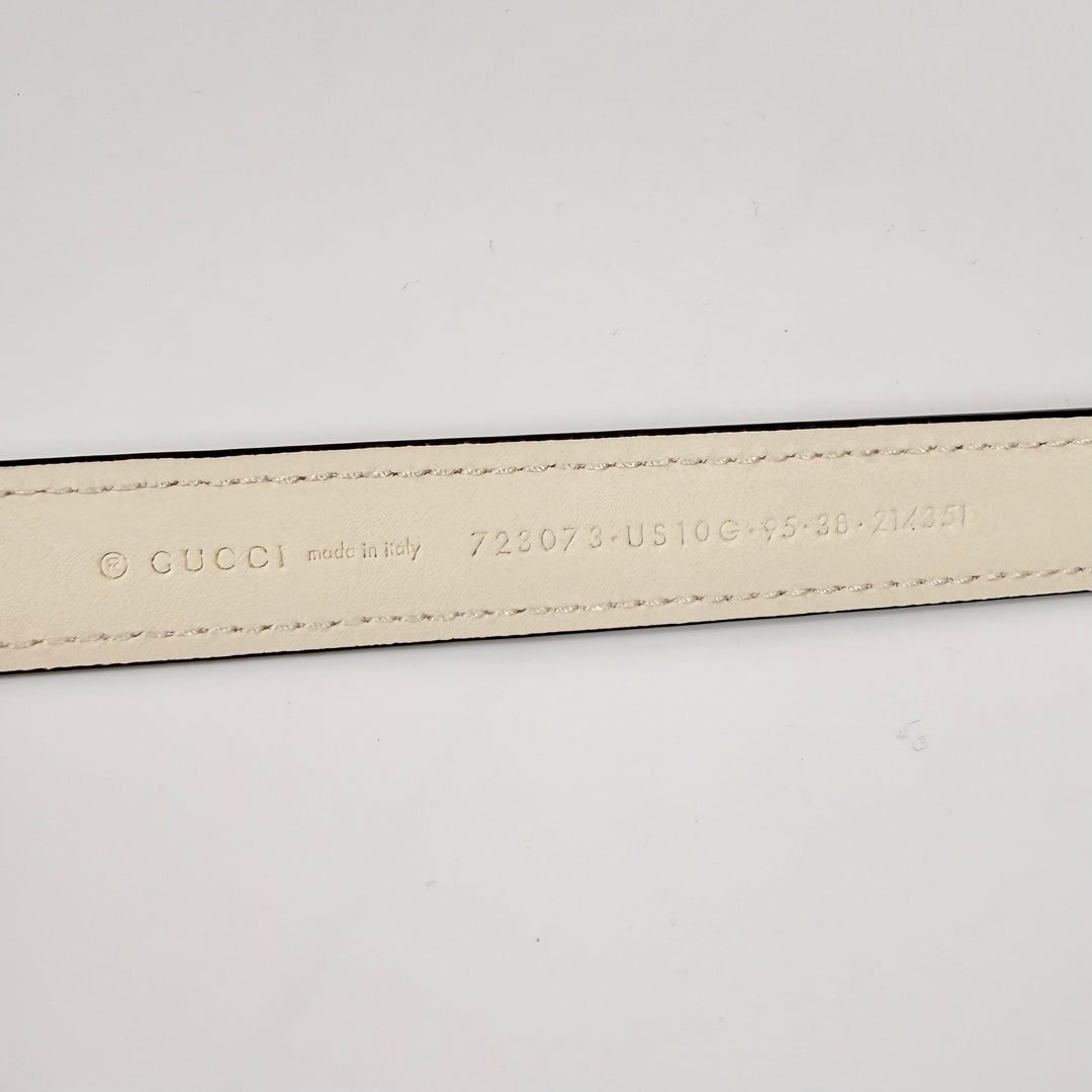Gucci Blondie Smooth Leather Thin Belt 95 38