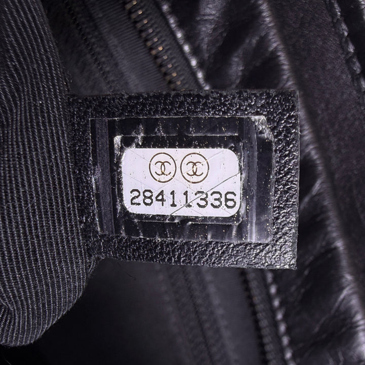 Chanel Chevron Aged Calfskin So Black Medium Gabrielle Bag