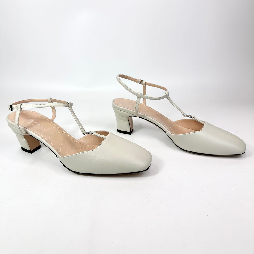 Gucci Petite GG Slingback Nappa Leather Heel - Women’s 8