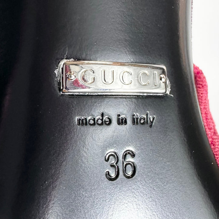 Gucci GG Jacquard Velvet Bow Mule 55mm - Women’s 6