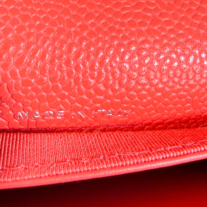 Chanel Chevron Caviar Classic Flap Wallet