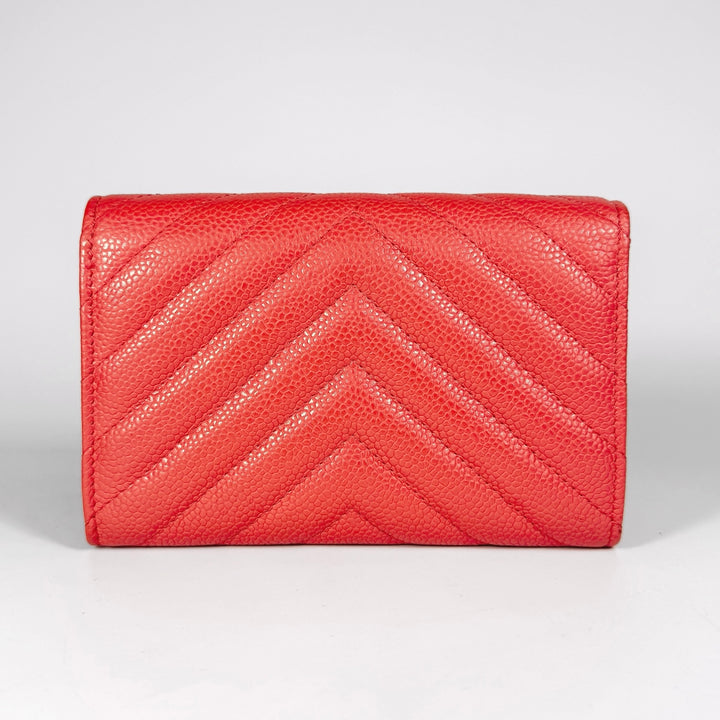 Chanel Chevron Caviar Classic Flap Wallet