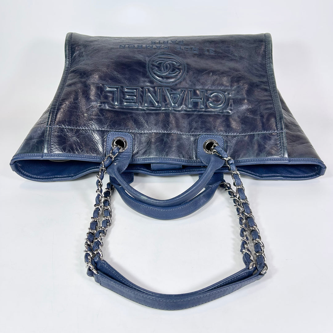 Chanel Glazed Calfskin Large Deauville Tote Bag