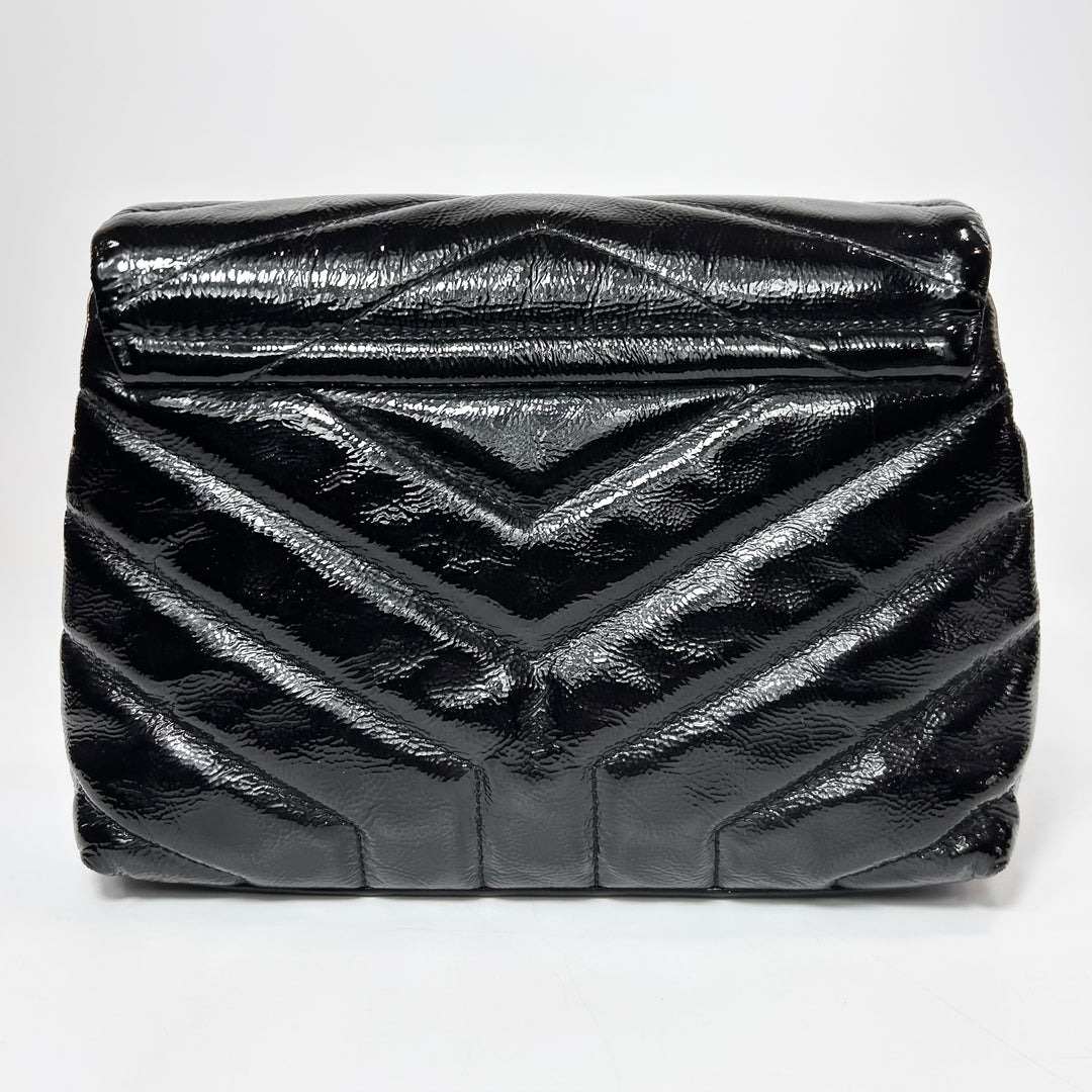 Saint Laurent Crinkle Patent Toy Loulou Crossbody Bag