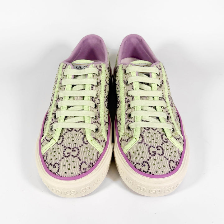 Gucci Crystal GG 1977 Tennis Low Top Sneaker - Women’s 6.5