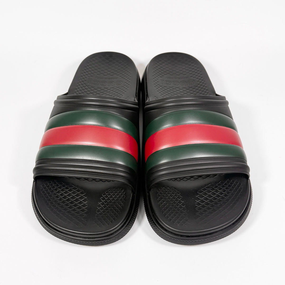 Gucci Web Rubber Pool Slide - Men’s 8.5