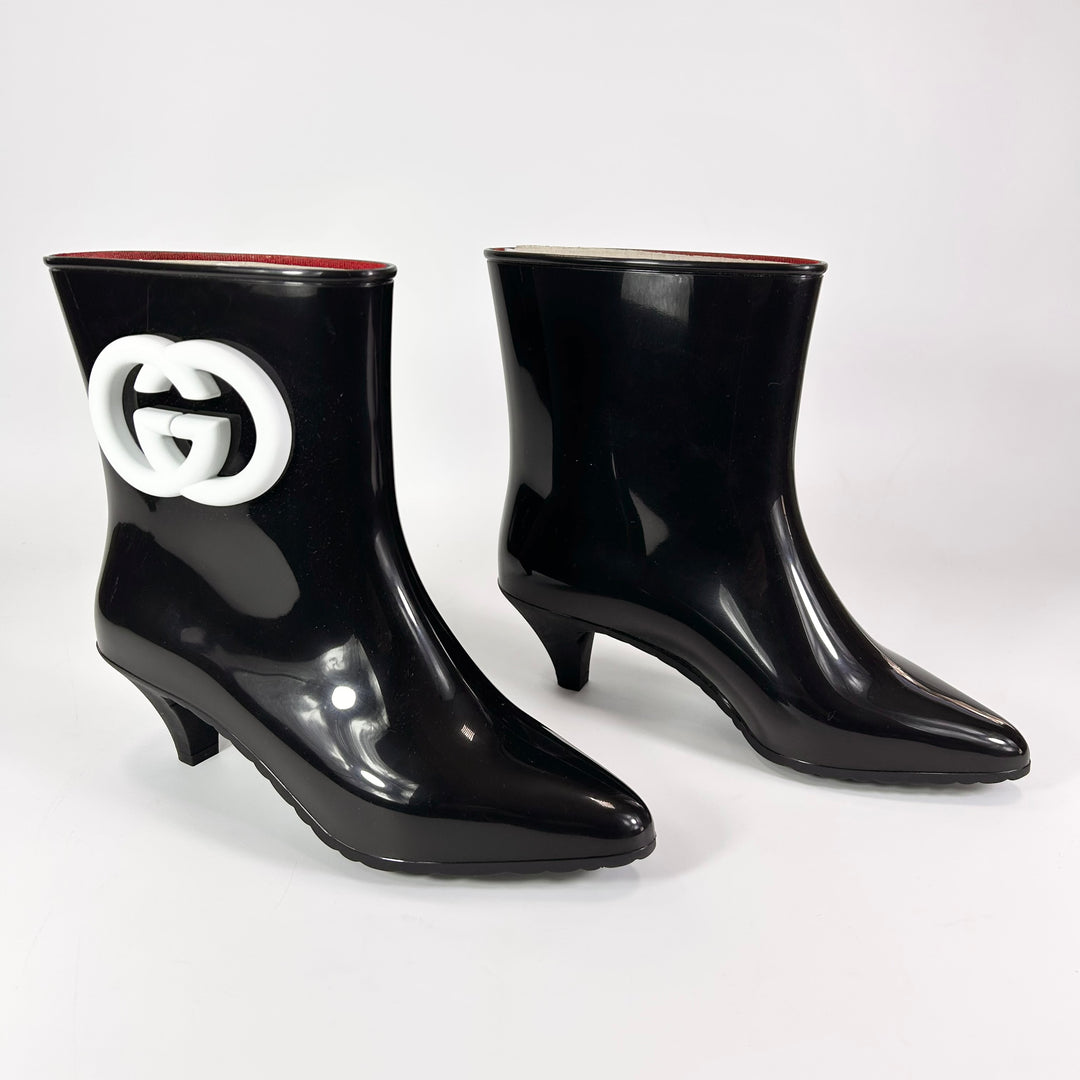 Gucci Interlocking G Rubber Boot - Women’s 8