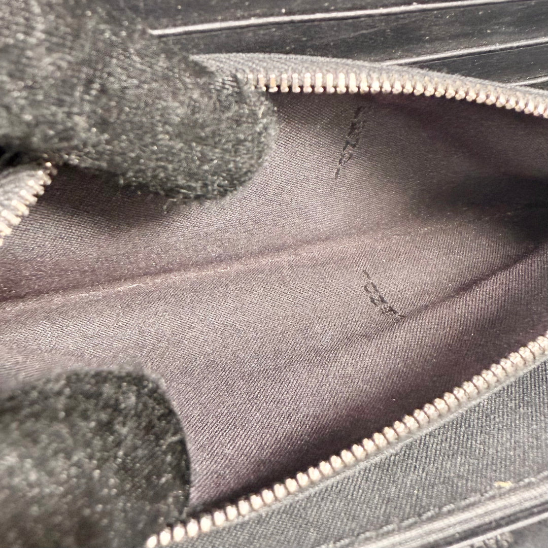 Fendi Monogram FF Leather Zip Around Wallet