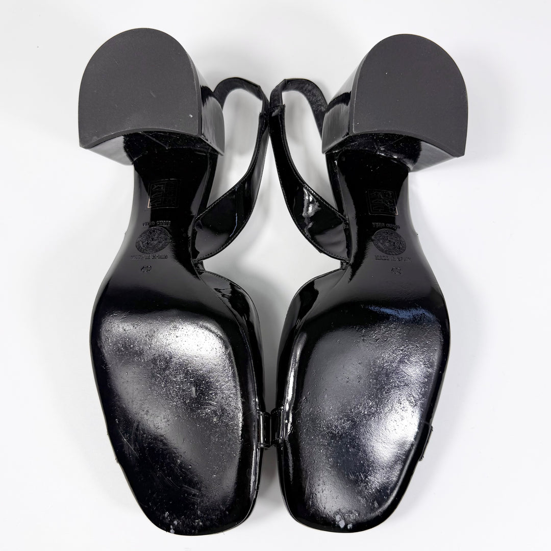 Versace Medusa Slingback Patent Leather Heel - Women’s 10