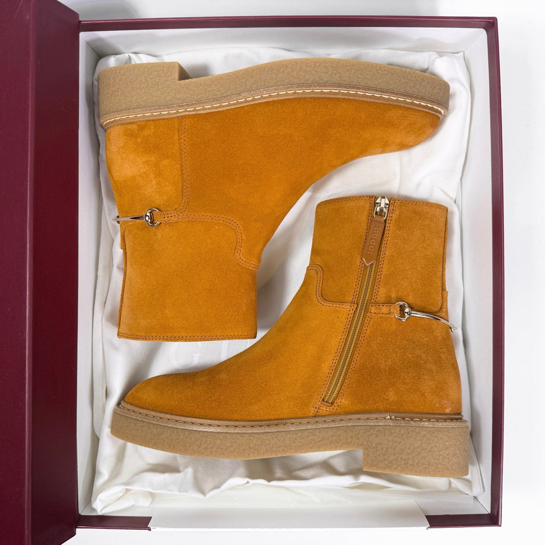 Gucci Suede Horsebit Ankle Boot - Women’s 6.5