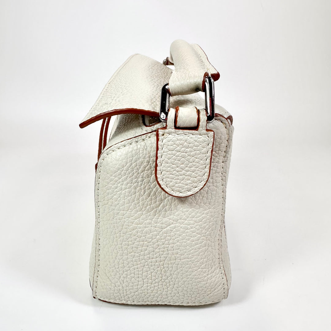 Loewe Calfskin Mini Puzzle Bag Soft White