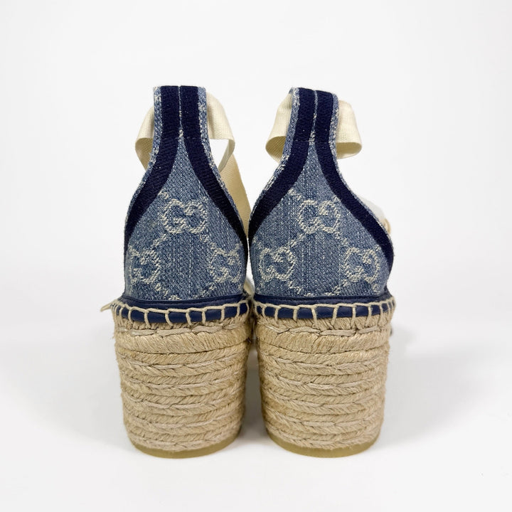 Gucci Pilar Denim Wedge Heel - Women’s 6.5