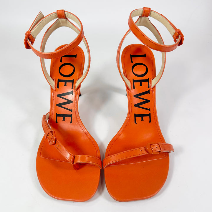 Loewe Petal Leather Sandal Heel - Women’s 7