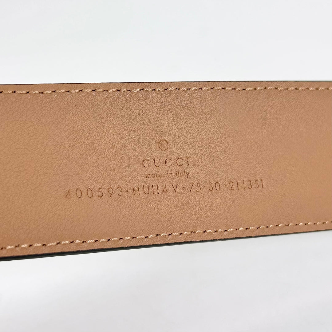 Gucci GG Marmont Monogram Belt Beige 75 30