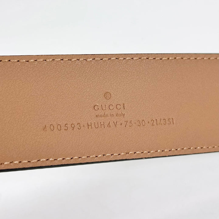 Gucci GG Marmont Monogram Belt Beige 75 30