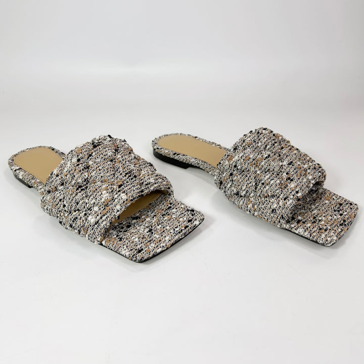 Bottega Veneta Padded Tweed Flat Sandal - Women’s 8.5