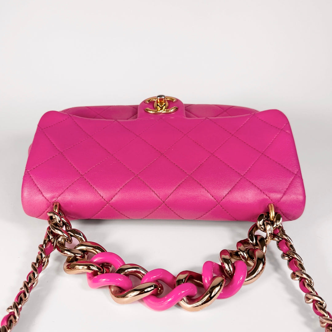 Chanel Quilted Lambskin Elegant Chain Flap Bag