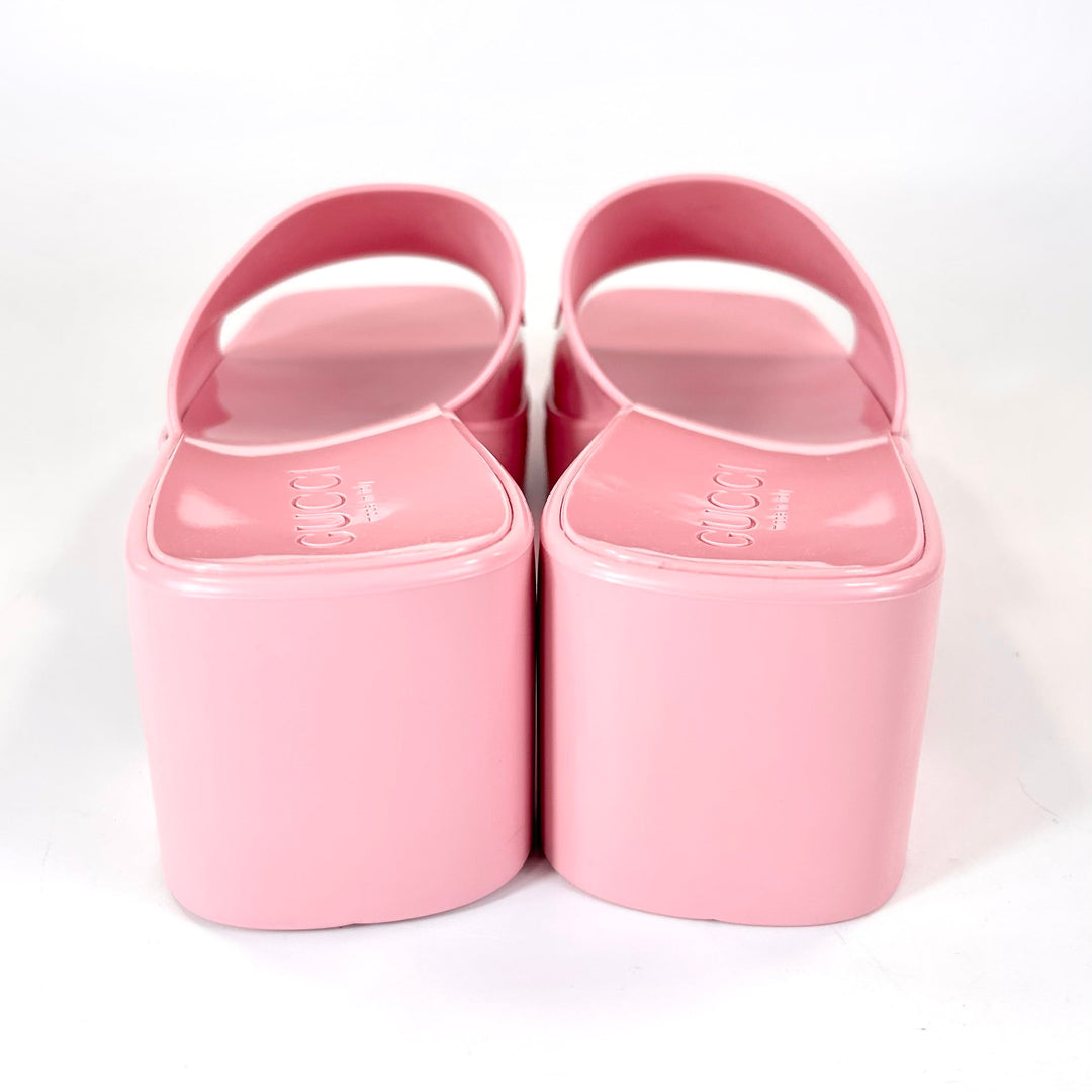 Gucci Rubber Logo Block Sandal - Women’s 7