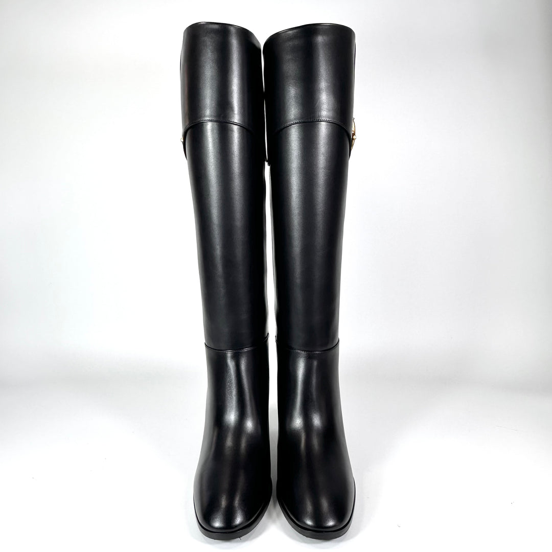 Gucci Half Horsebit Knee High Leather Boot - Women’s 11