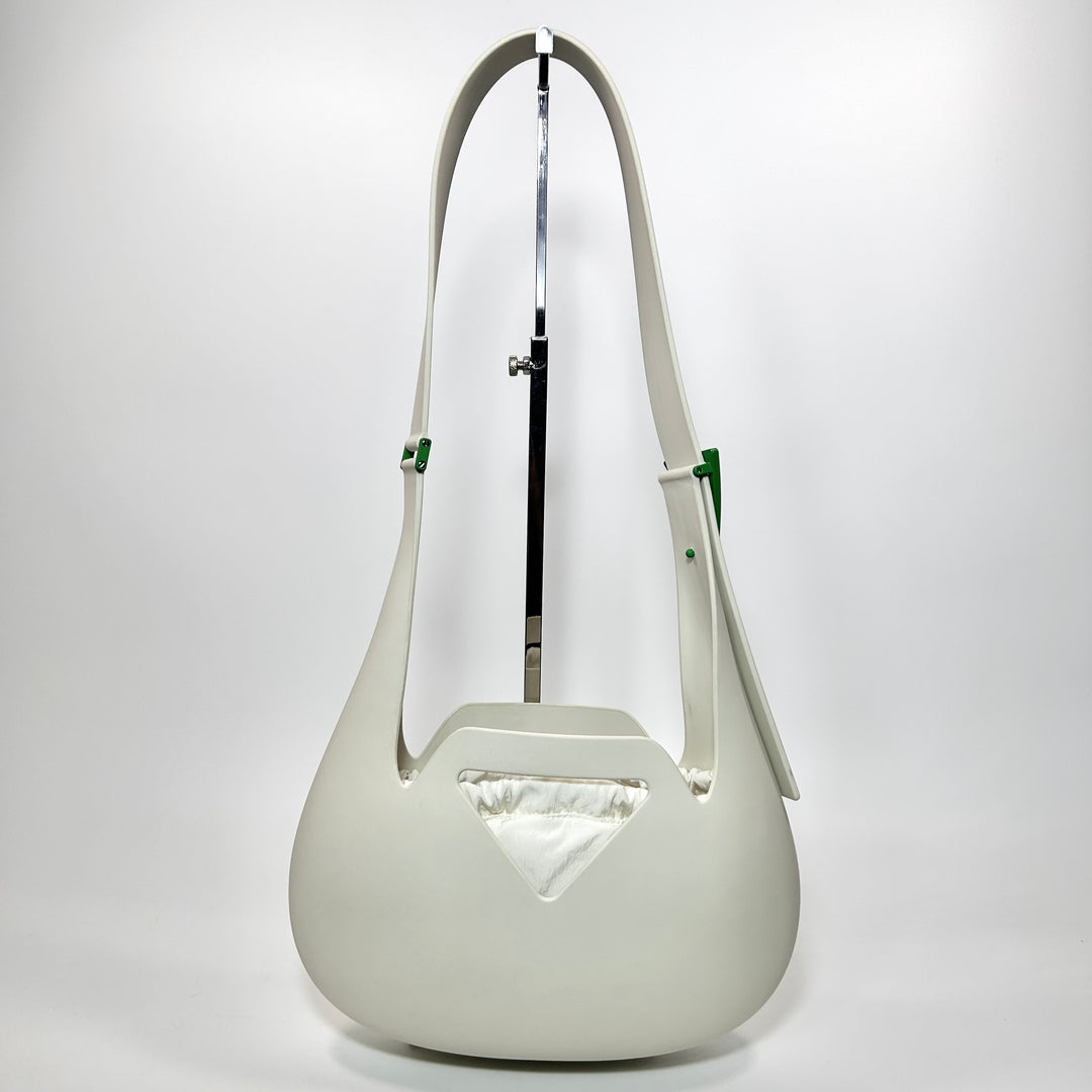 Bottega Veneta White & Parakeet Moulded Shoulder Bag