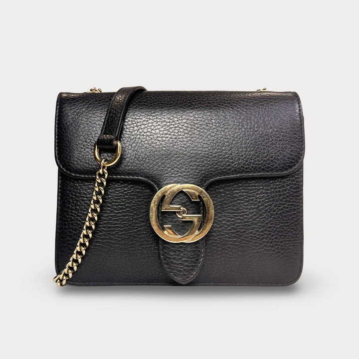 Gucci Dollar Calfskin Small Interlocking G Shoulder Bag