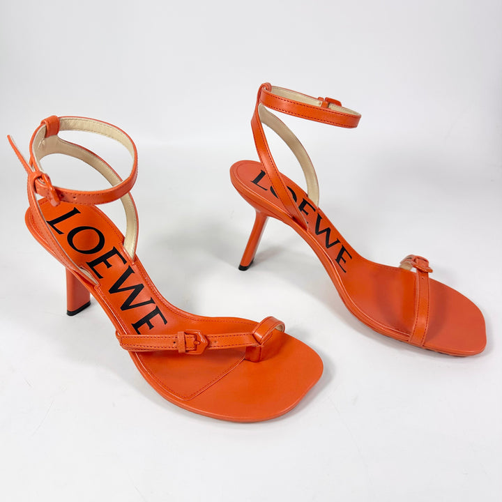 Loewe Petal Leather Sandal Heel - Women’s 7