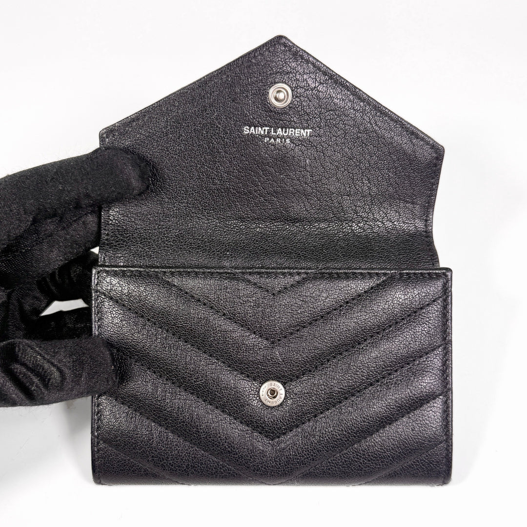 Saint Laurent Grain De Poudre Matelasse Envelope Wallet